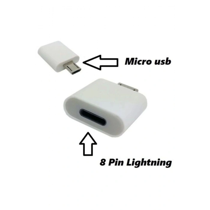 Iphone 8 Pin To Samsung Mikro Usb Çevirici Dönüştürücü Adaptör
