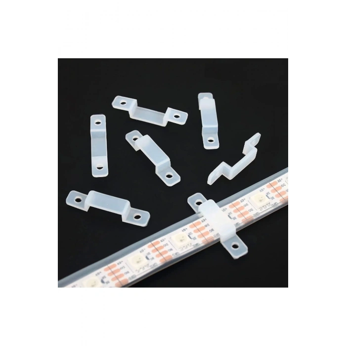Şerit Led Sabitleme Aparatı 8-10mm Slikon - 10 Adet