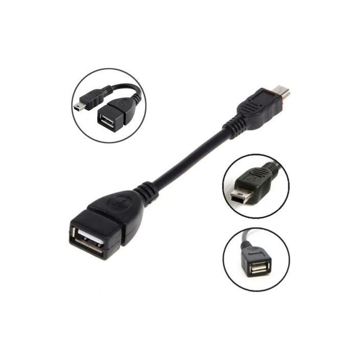 Mini Usb Otg Kablo - 5 Pin Usb Çevirici Kablo