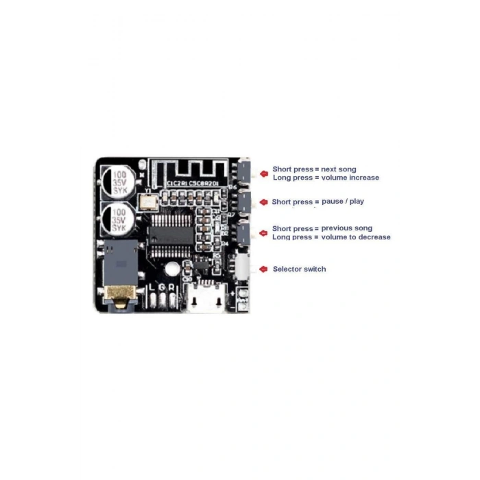 Vhm-314 V2 Bluetooth 5.0 Kablosuz Ses Alıcı Amfi Decoder
