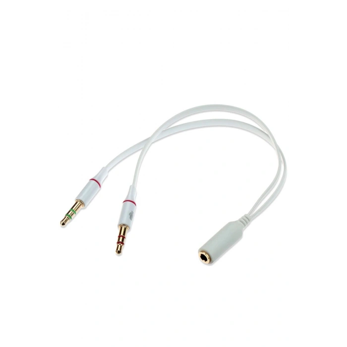 Kulaklık Mikrofon Çoklayıcı 3.5mm Splitter Swıtch Dönüştürücü