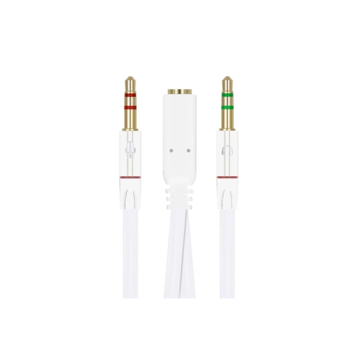 Kulaklık Mikrofon Çoklayıcı 3.5mm Splitter Swıtch Dönüştürücü