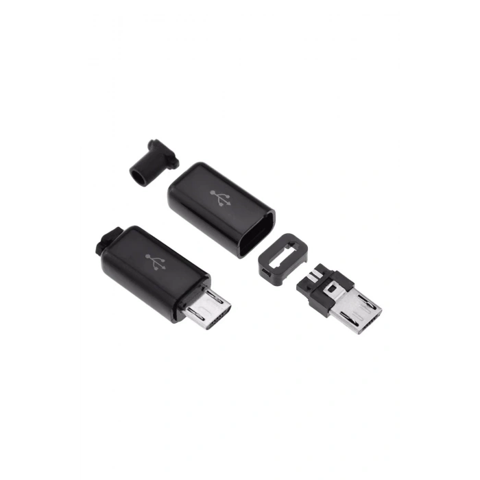 Mikro Usb 5 Pin Konnektör Plastik Kapaklı Soket