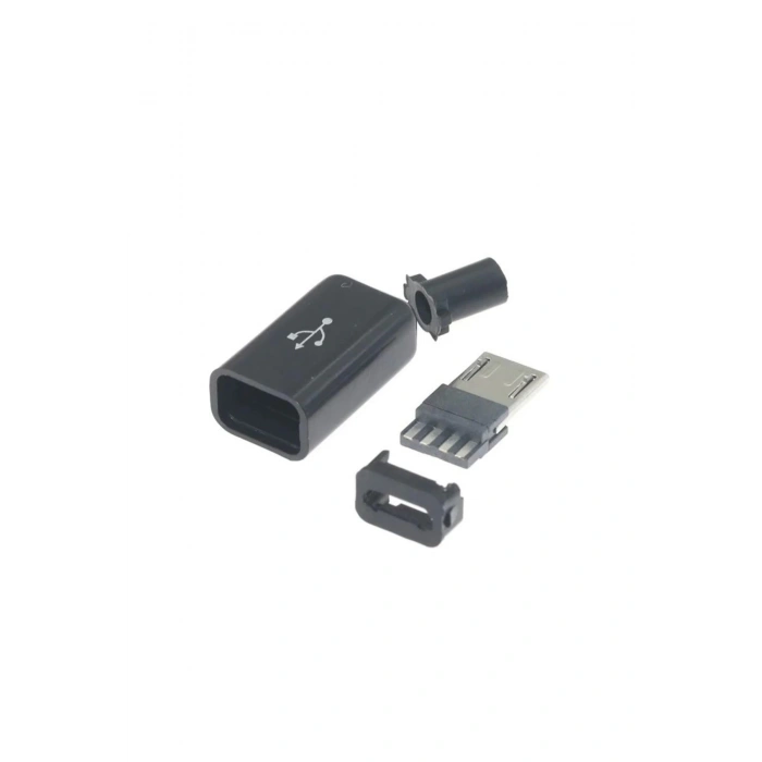 Mikro Usb 5 Pin Konnektör Plastik Kapaklı Soket