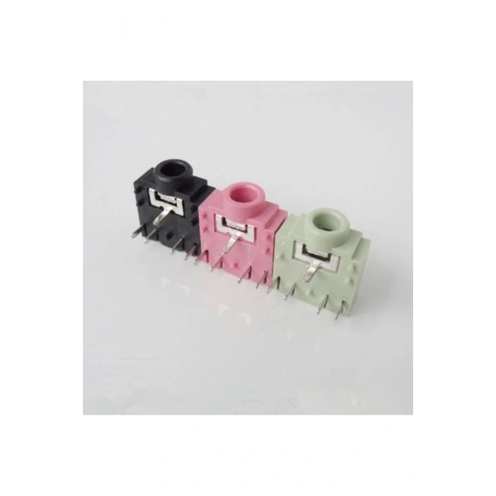 3.5mm Stereo Dişi Jak Kulaklık Mixer Mikrofon Amplifikatör Soketi Pcb Konnektör Siyah