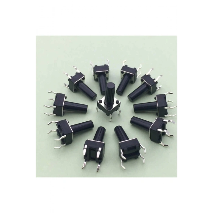 Tactile Push Button 6x6x10mm 4 Pin - 5 Adet