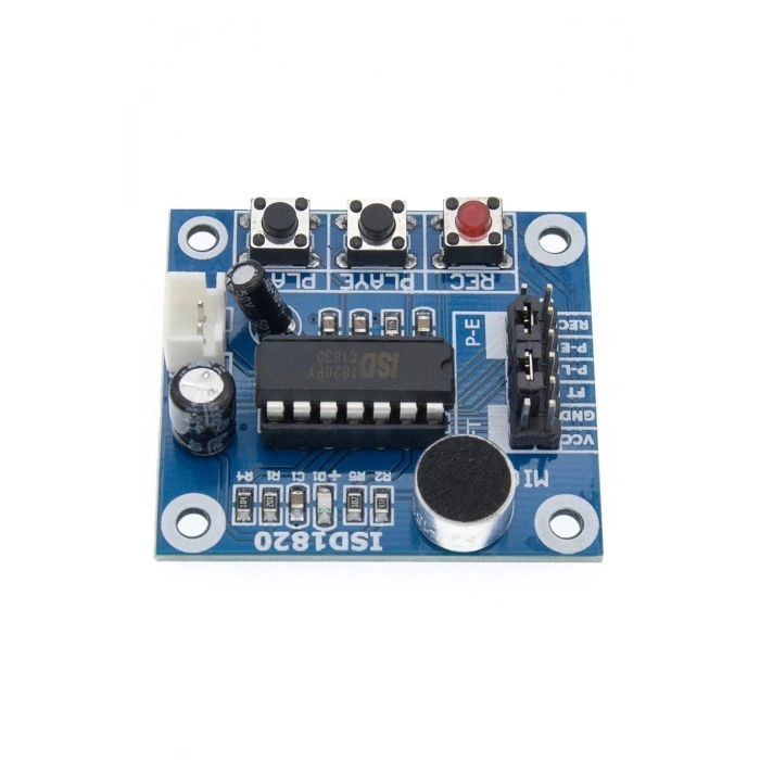 Isd1820-1 Ses Kayıt Ve Çalma Modülü (MİKROFONLU) Mini Hoparlör