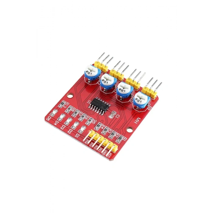 Arduino 4 Kanal Çizgi Izleyen Sensör Seti - 4 Way Tracking Module