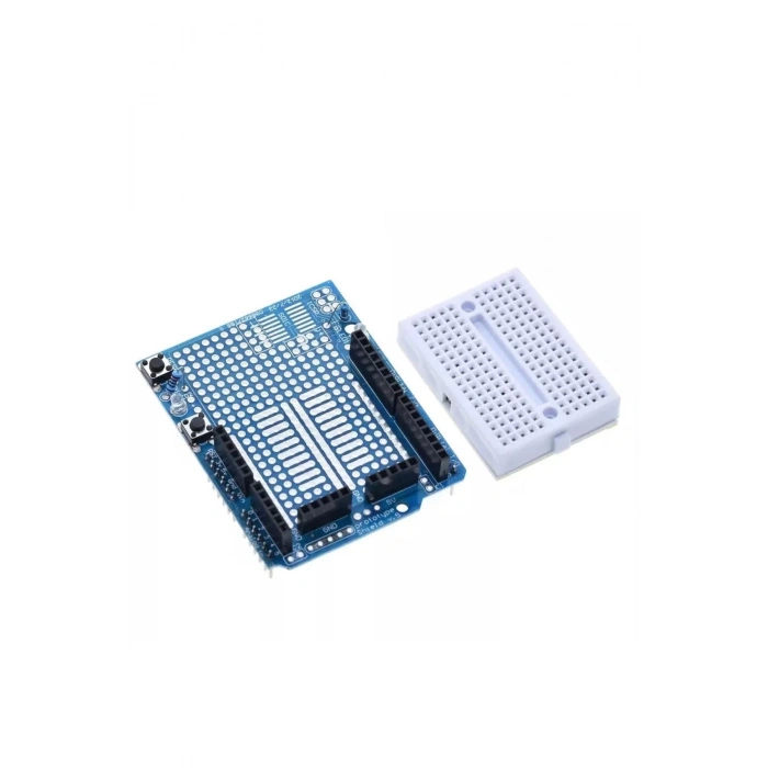 Arduino Uno R3 Proto Shield Kiti (MİNİ BREADBOARDLU)