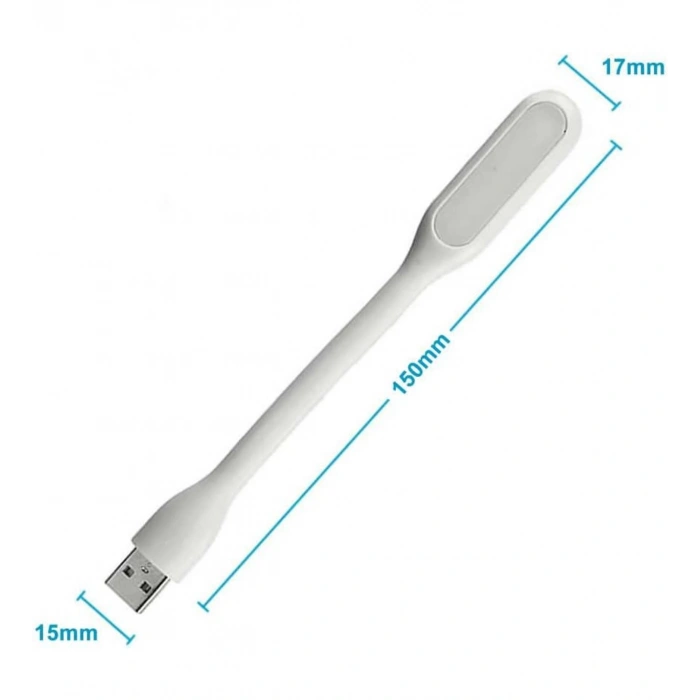 Usb Led Lamba Beyaz Renk Işık Portatif Taşınabilir Gece Lambası Masa Aydınlatma Kamp Pc