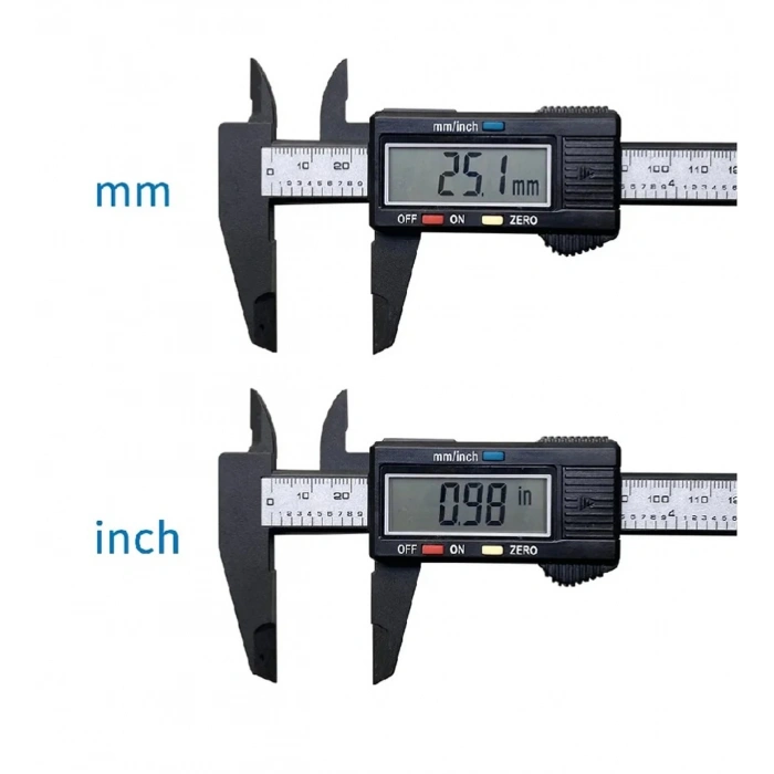 Kumpas Dijital Karbon Fiber Hassas 150Mm Kalınlık Ölçer