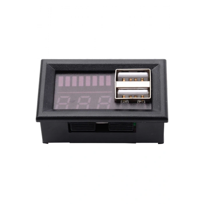 Dijital Akü Ölçer- Çift USB 12V-5V Dönüştürücü