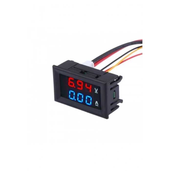 Dijital Dual Voltmetre Ampermetre Volt Akım Ölçer DC 0-100V 10A