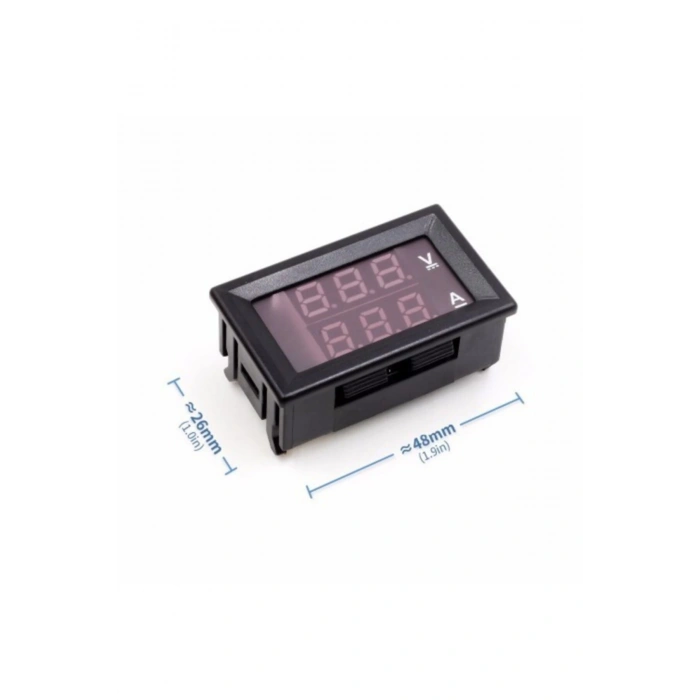 Dijital Dual Voltmetre Ampermetre Volt Akım Ölçer DC 0-100V 10A