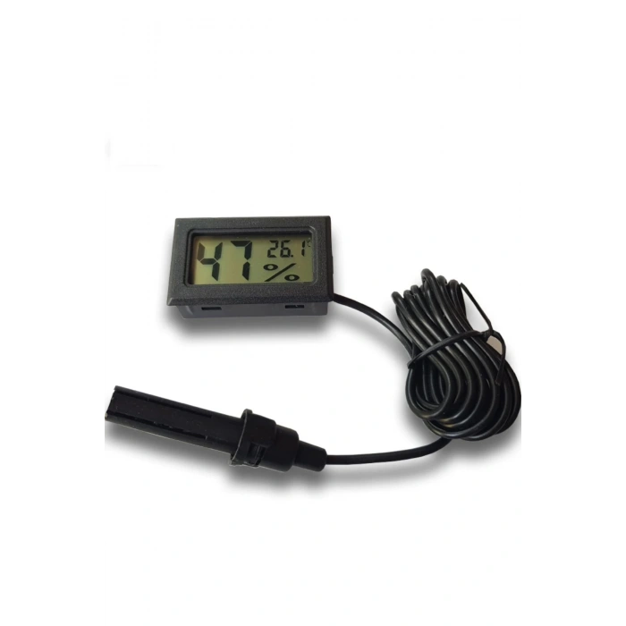 Sıcaklık, Nem Ölçer Problu Termometre Akvaryum Kuluçka Makinasi