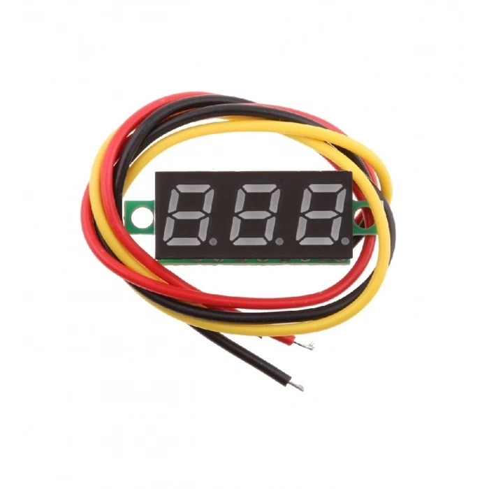 DC 4V-100V 0.28 3 Kablolu Dijital Mini Voltmetre