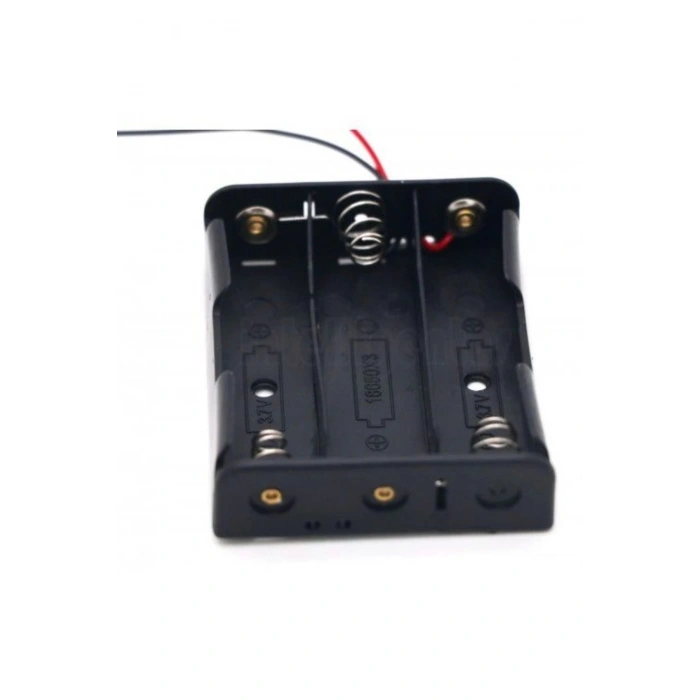 18650 Piller için 3 lü Şarj Yuvası - Pil Yuvası - Seri Bağlı