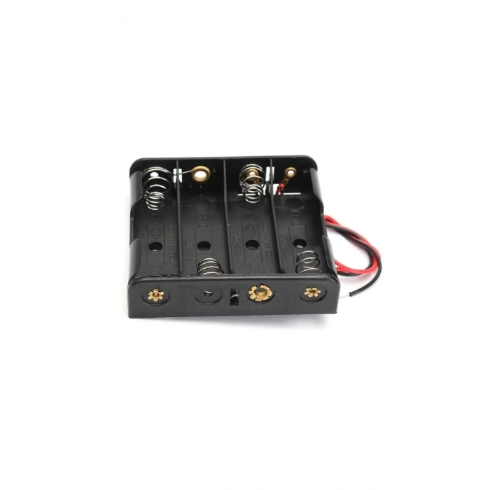 4lü AA Pil Yuvası - Pil Yatağı, Dörtlü , AA Pil Kutusu