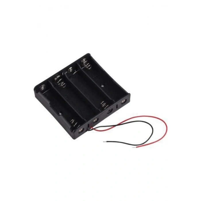 4lü AA Pil Yuvası - Pil Yatağı, Dörtlü , AA Pil Kutusu