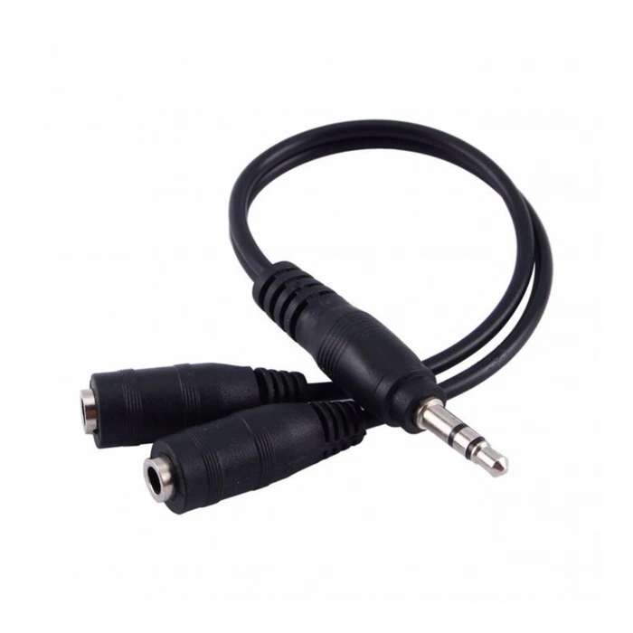 Stereo Kulaklık Çoklayıcı Y Kablo - Siyah