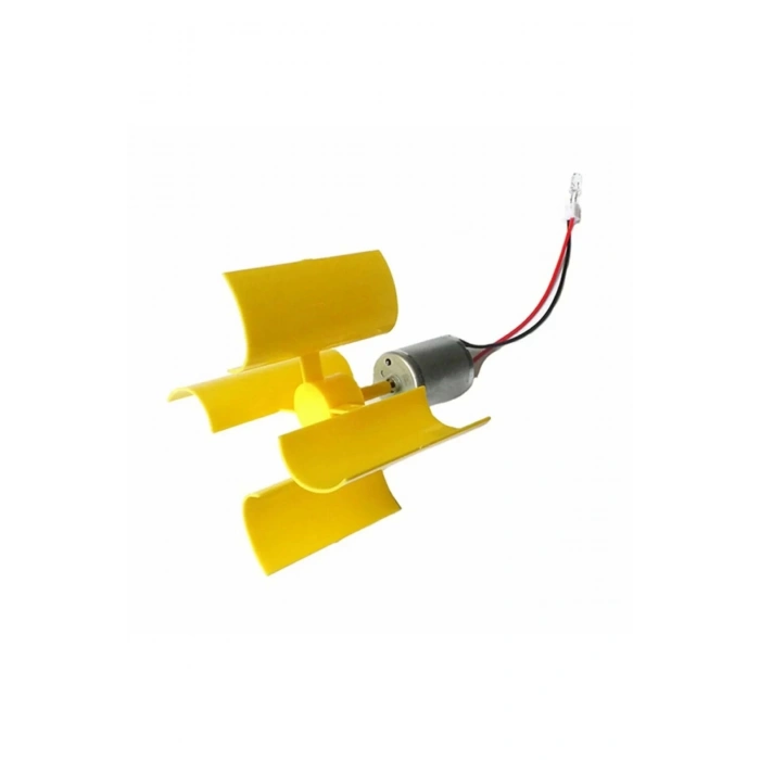 Mini Rüzgar Gülü Jeneratörü Motor Türbin Kanatlı Led Göstergeli