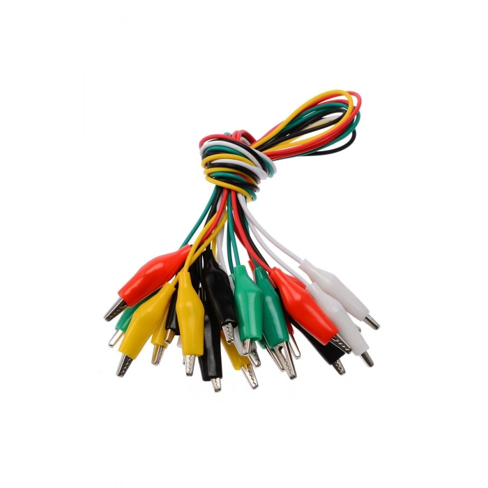 Kablolu Krokodil Test Kablosu Krokodil Uçluk 10 Adet