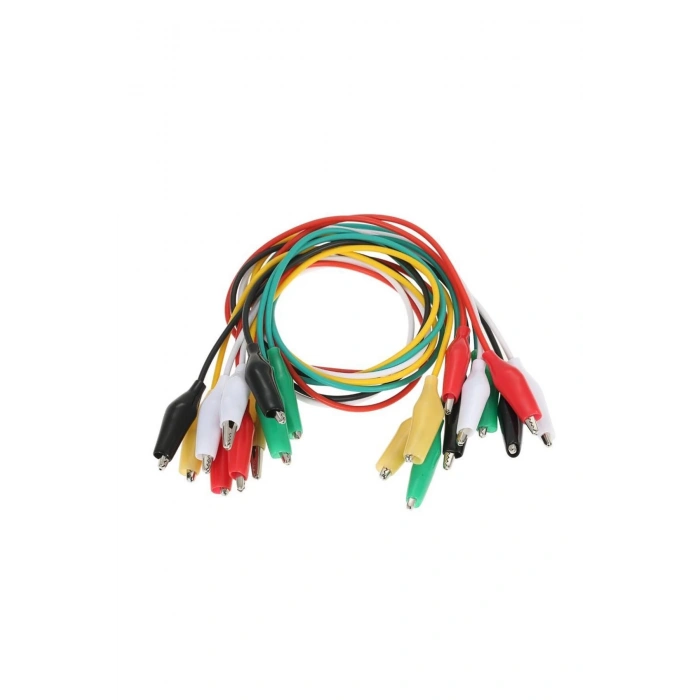 Kablolu Krokodil Test Kablosu Krokodil Uçluk 10 Adet