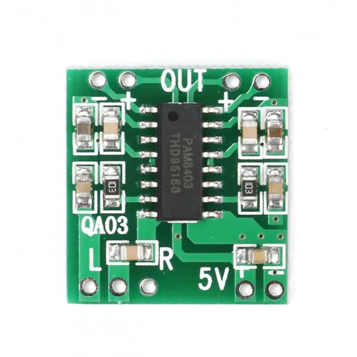 PAM8403 Mini 2x3w Stereo Ses Amfilikatörü D CLASS Amfi Yükseltici