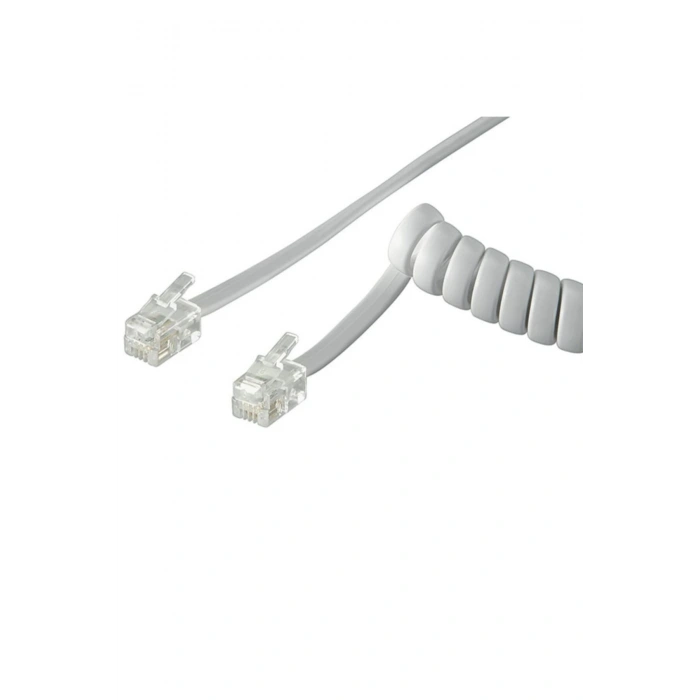 Telefon Ahize Kablosu Spiralli - Gri