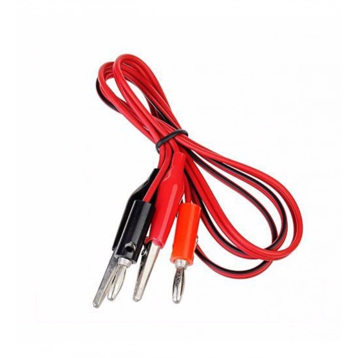 Bağlantı Kablosu (Krokodil+Banana) 100cm, Çift/Paket