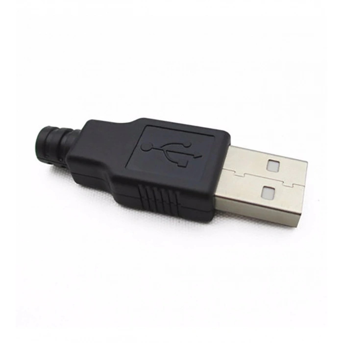4 PİN USB ERKEK SOKET PLASTİK KAPAKLI BAĞLANTI