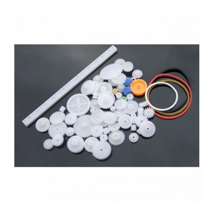 60 Parça Plastik Dişli Seti RC Çark Arduino