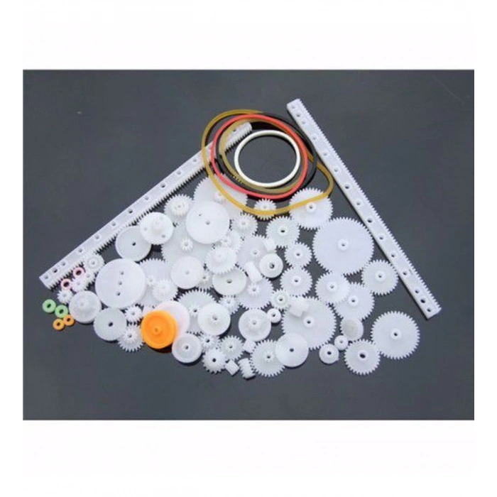 75 Parça Plastik Dişli Seti (DC Motor - Dıy - Hobi Seti)