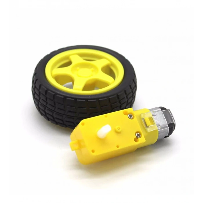 Robot Tekerleği ve DC Motor Seti ,Motor ve Tekerlek Seti