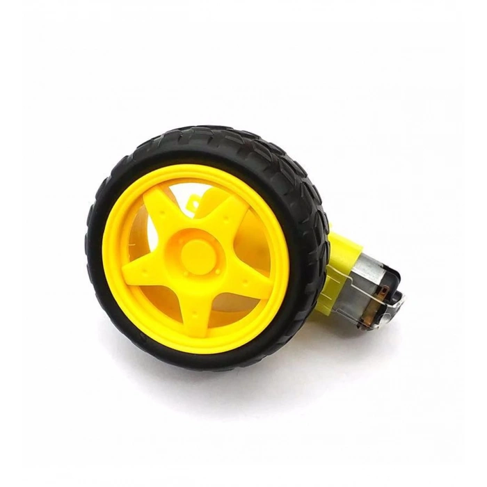 Robot Tekerleği ve DC Motor Seti ,Motor ve Tekerlek Seti