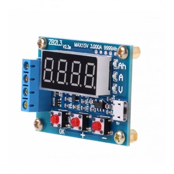 Akü Pil Kapasite Test Cihazı - 18650 Lion Batarya Deşarj ZB2L3