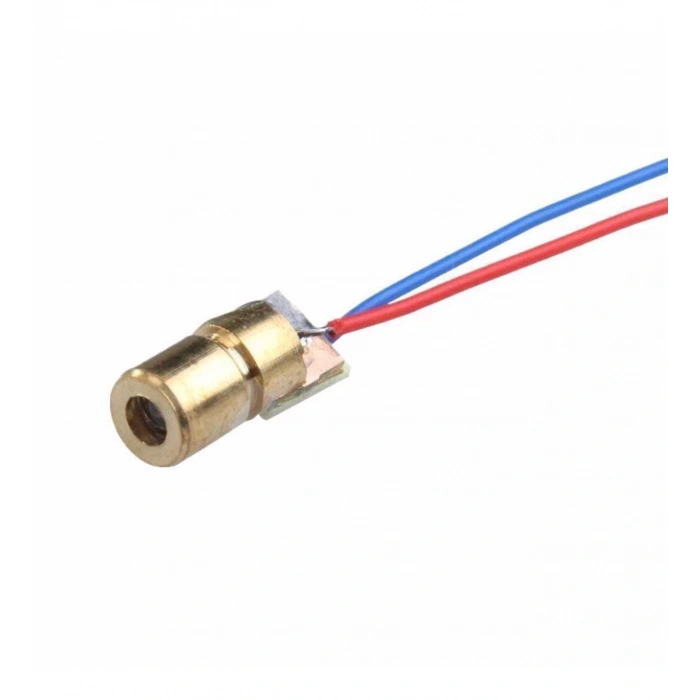 Kablolu Nokta Lazer Modül Metal Kafa 3V 5V 650nm Kırmızı