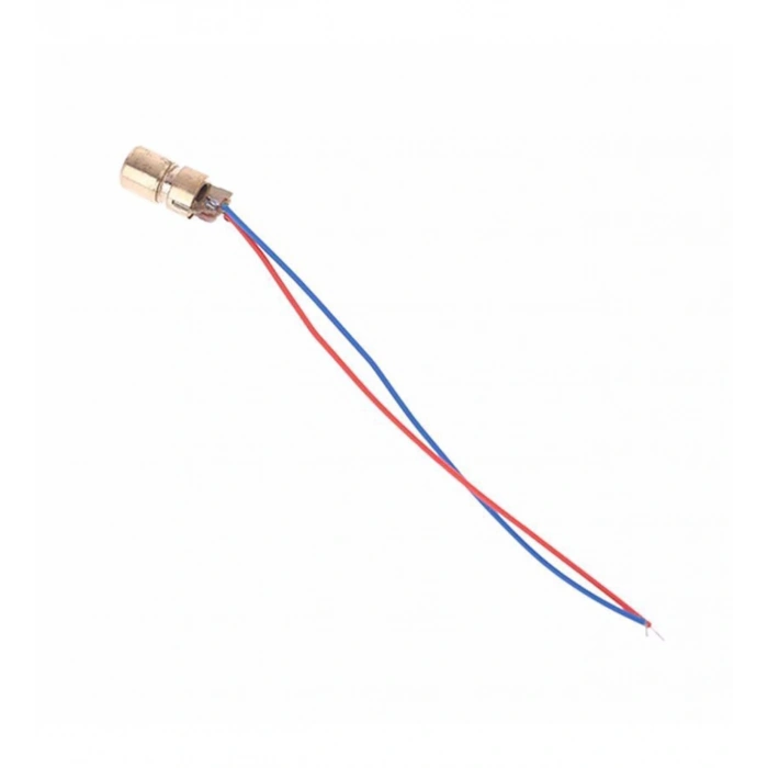 Kablolu Nokta Lazer Modül Metal Kafa 3V 5V 650nm Kırmızı