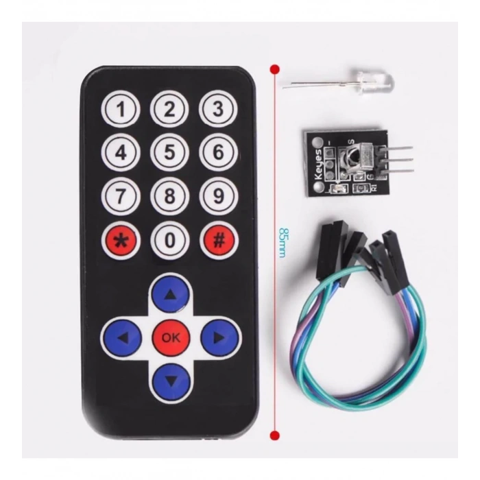 Arduino Kızılötesi IR Alıcı Verici Kumanda Seti Kumanda Kiti