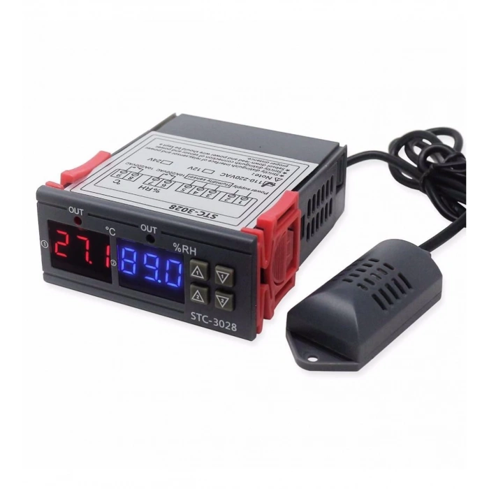 STC-3028 Dijital Sıcaklık Nem Ölçer 220V 10A Termostat