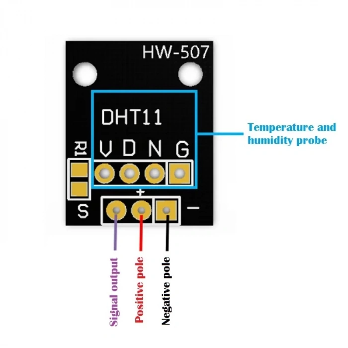 DHT11 Nem Ve Sıcaklık Sensör Modülü