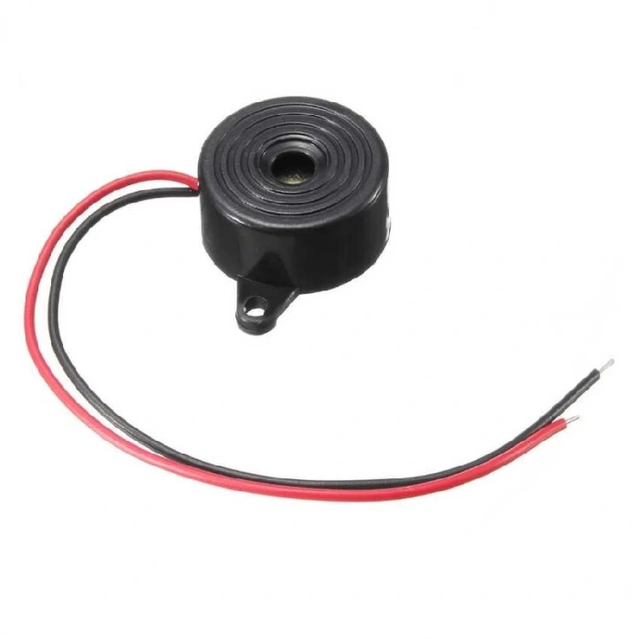 Devreli Buzzer 3-24V 22.6mm Kulaklı - Siyah