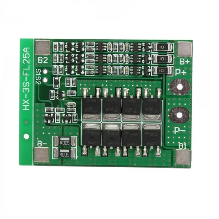 3S 25A 11,1V Bms Koruma Kartı Lityum Batarya 18650 Li-İon Lipo