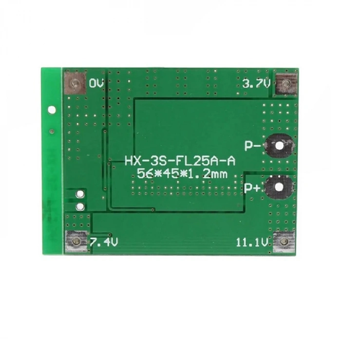3S 25A 11,1V Bms Koruma Kartı Lityum Batarya 18650 Li-İon Lipo