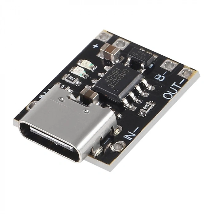 TP4056 3.7V Type-C Mini Tam Korumalı Pil Şarj Modülü