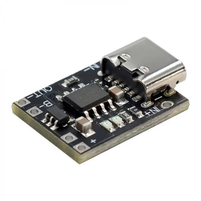 TP4056 3.7V Type-C Mini Tam Korumalı Pil Şarj Modülü