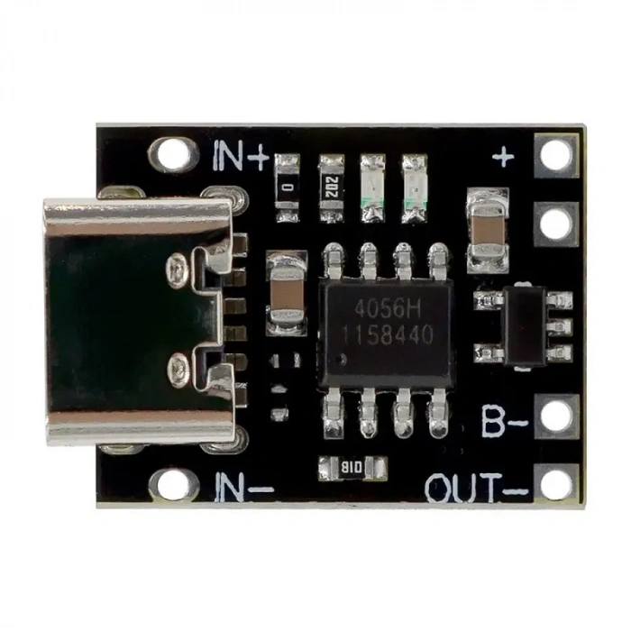 TP4056 3.7V Type-C Mini Tam Korumalı Pil Şarj Modülü
