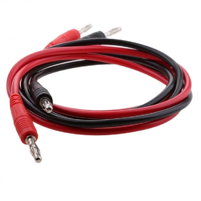 8A Banana Banana Kablo Çifti 1 Metre Yüksek Akım Probu Multimetre Güç Kaynağı Test Ölçme Kablosu