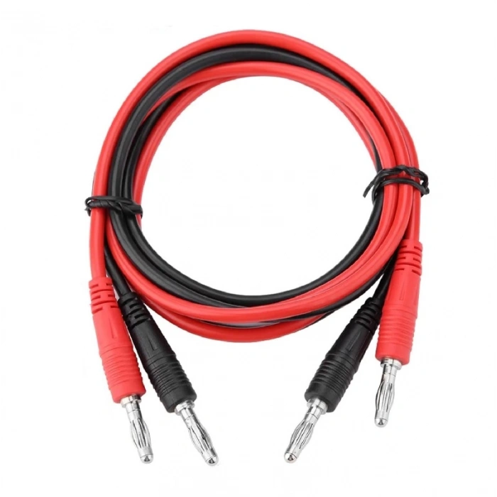 8A Banana Banana Kablo Çifti 1 Metre Yüksek Akım Probu Multimetre Güç Kaynağı Test Ölçme Kablosu