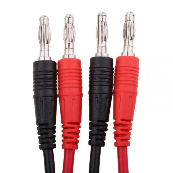 8A Banana Banana Kablo Çifti 1 Metre Yüksek Akım Probu Multimetre Güç Kaynağı Test Ölçme Kablosu